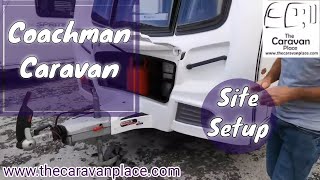 Coachman caravan site setup