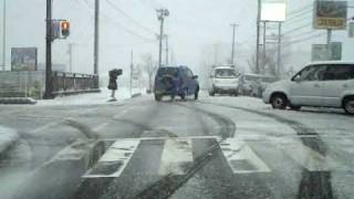 Snow Road Driving  新潟市雪道ドライブ　旧越後大野駅→亀田駅(2)