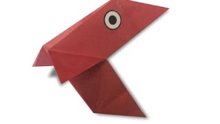 Cách gấp, xếp chim đòi ăn bằng giấy origami - Video hướng dẫn xếp hình