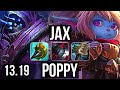 JAX vs POPPY (TOP) | 7/1/6, 700+ games, 1.0M mastery, Godlike | NA Master | 13.19