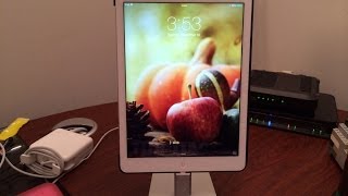 iPad Air in a Poetic Slimline case on a HiRise dock