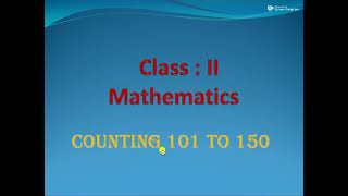 Class 2 Counting 101 to 150