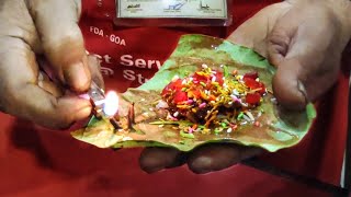 FIRE PAAN in Goa | Amazing fire in mouth special Surya fire pan Miramar beach | Indian street food