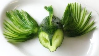 Art In Cucumber Fish - Fruit Vegetable Carving Garnish﻿ | Cucumber Sushi Garnish | ItalyPaul.Co.Uk