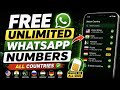 Get Unlimited WhatsApp Numbers FREE 😱 All Countries Working