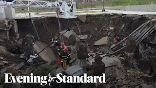 Naples sinkhole swallows cars at Italian hospital treating coronavirus patients