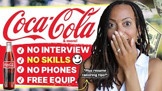 Coca Cola is Hiring! 🎉 | No Interview, NO SKILLS, No Phones Jobs Hiring Now | Work From Home Jobs