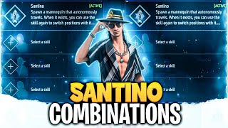 Santino Character Best Combination After Update || Best Character Combination For Cs Rank \u0026 Br Rank