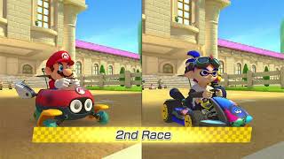 Mario Kart 8 Deluxe | Moon Cup | Mario vs Inkling | 2 player