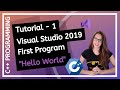 C++ FOR BEGINNERS (2025) - First program “Hello World” using Visual Studio 2019 PROGRAMMING TUTORIAL