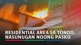 30 pamilya, nawalan ng tirahan sa sunog sa Tondo, Maynila noong Pasko