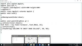 Applet program Execution using appletviewer tool