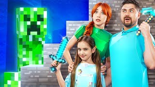 Adoptowała Mnie Rodzina z Minecrafta! Lifehacki dla Rodziców!! Film Minecraft w Realu!