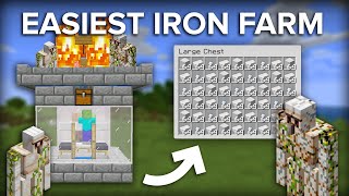 Minecraft Easiest 1 Zombie 3 Villager Iron Farm - 220 Per Hour