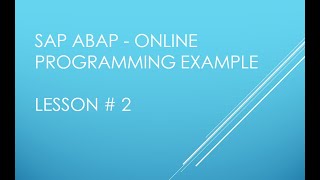 SAP ABAP Module pool programming / Screen Programming | Calculating Average project | Example