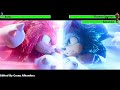 Sonic vs. Knuckles (Second Fight) with healthbars