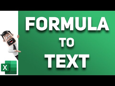 How do I write a formula to text in Excel?