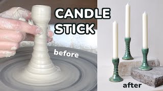 Making Ceramic Candlesticks from Start to Finish // whole process pottery video