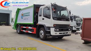 Isuzu FTR 10-12cbm garbage compactor truck for export to the Dominican Republic