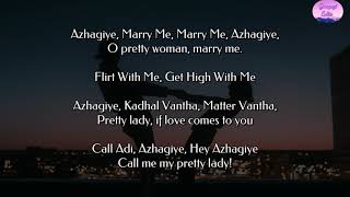 Kaatru Veliyidai - Azhagiye English Lyrics Translation Karthi #arrahman #aditiraohydari #maniratnam