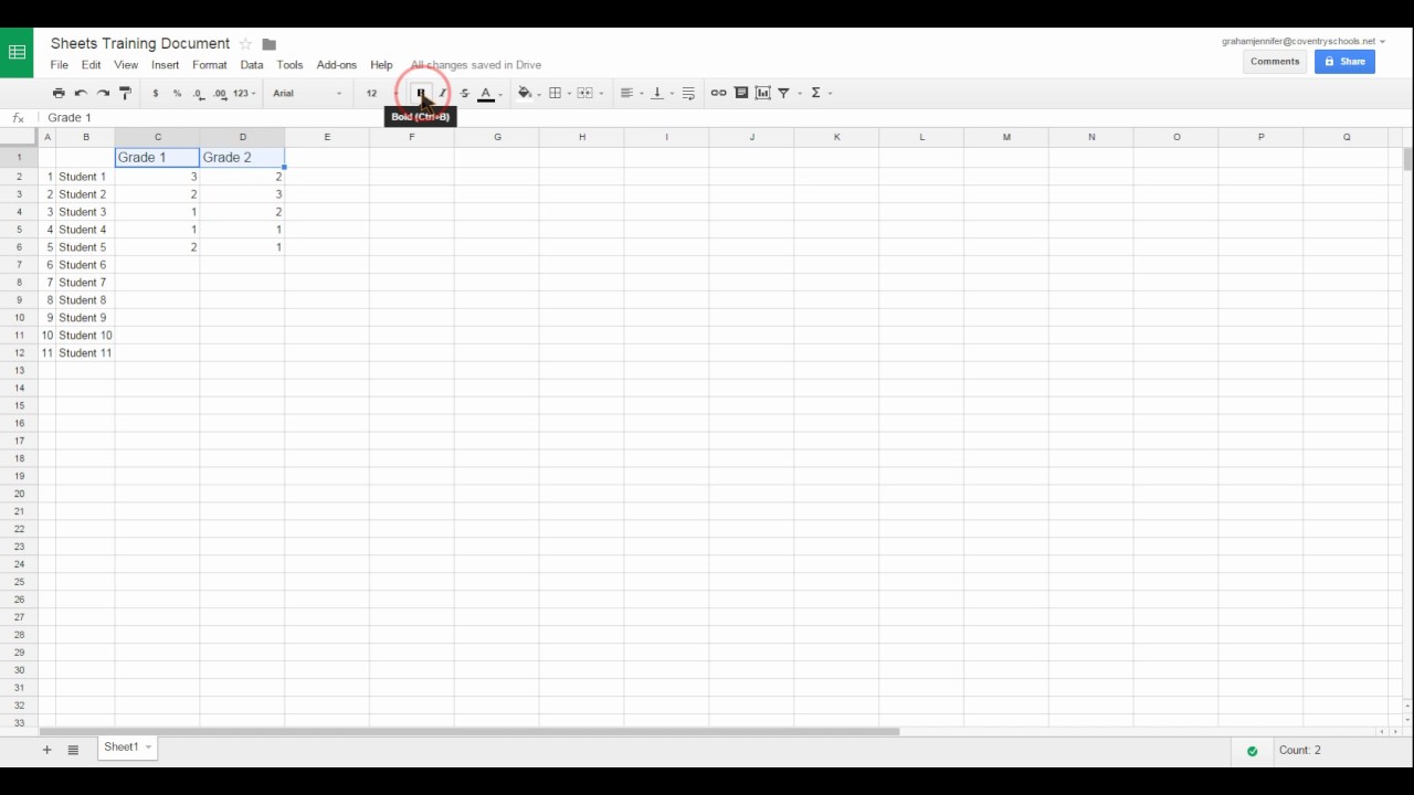 Beginners Guide To Google Sheets Lesson 1 - YouTube