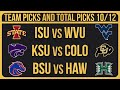 FREE College Football Picks Today 10/12/24 NCAAF Week 7 Betting Picks and Predictions