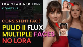 FACES WITHOUT LORA IN FLUX 🔥 - Create Multiple Consistent Faces using NEW PuLID (ComfyUI Low VRAM)