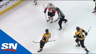 Brad Marchand Scores Shorthanded Breakaway Then Stares Down And Taunts Backlund