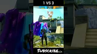 Free Fire 1 VS 3 Challenge to my Friends #freefire #youtubeshorts #shorts