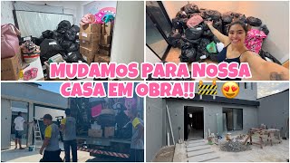 MUDAMOS PARA NOSSA CASA EM OBRA 😱 O PORTÃO NOVO CHEGOU! O PLANEJADO DA COZINHA ESTA QUASE PRONTO 😍