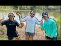 1v1v1 Fishing Challenge at PRIVATE POND!! - Who Can Catch The BIGGEST Fish In One Hour?