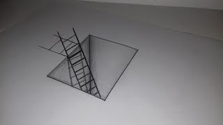 How to Draw a Ladder in a Hole - 3D Trick Art for Kids