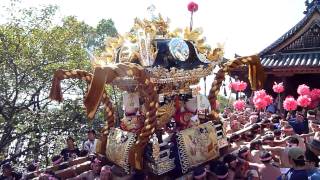 平成22年　荒川神社秋季例大祭　井ノ口　階段登り