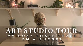 Art Studio Tour 🎨 How I Set Up and Organized my Small, Cozy, Minimalist Home Studio on a Budget