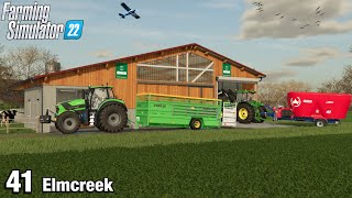 BUILDING A COW FARM AND BUYING COWS - Farming Simulator 22 FS22 Elmcreek Ep 41