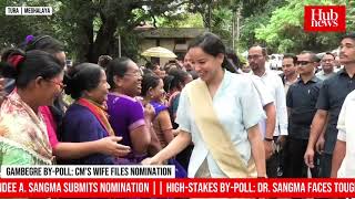 NPP candidate Dr (Mrs) Mehtab Chandee A Sangma files nomination for Gambegre bye-poll