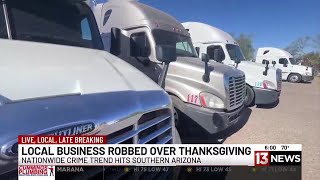 Tucson-area business robbed over holidays