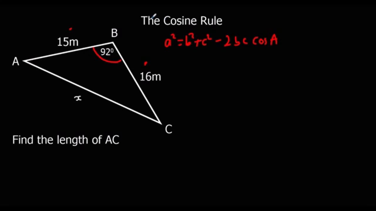 The Cosine Rule - YouTube