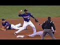 Dozier, Santana combine on great double play