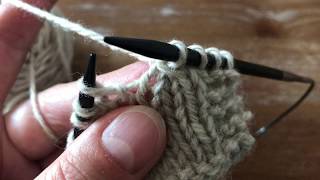 Sk2p decrease - a double left-leaning decrease - knitting tutorial.