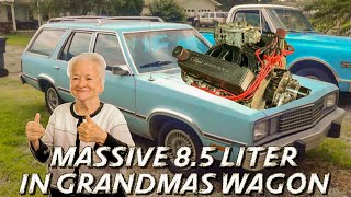 Grandma’s Station Wagon gets a MASSIVE 8.5 LITER ENGINE!!