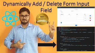 Dynamically add delete input fields to form in react.js | generate pair of input fields using react