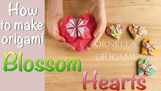 Origami Blossom Hearts | Fun Birthday Decorations | Gift Card | Cute Party Favors | Valentine's Gift