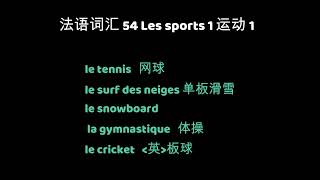 法语词汇 54 Les sports 1 运动 1