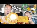 Fall Starbucks Pumpkin Cream Cheese Muffin + Starbucks Pumpkin Bread Food Review mukbang