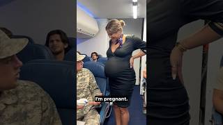 Soldier gets pregnancy surprise mid flight 🥹