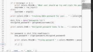 Python Cracking Unix User Passwords 03 crypt