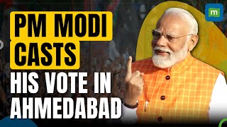 Lok Sabha Elections Phase 3: Prime Minister Narendra Modi Casts His Vote in Ahmedabad, Gujarat