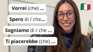 Learn Italian phrases to talk about your dreams and wishes (for A2 to B1) (Subtitles)