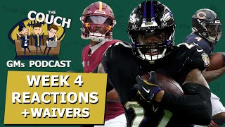 NFL WEEK 4 REACTIONS | FANTASY FOOTBALL MUST ADDs FOR WEEK 5 | MNF DOUBLEHEADER | EP. 222